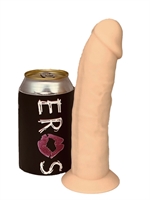4. Sex Shop, 19.2cm Beige Silicone Dildo Without Balls by Shots