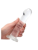 3. Sex Shop, Transparent Non-Realistic Crystal Clear 7" Dildo by RealRock