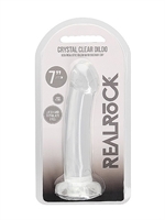 5. Sex Shop, Transparent Non-Realistic Crystal Clear 7" Dildo by RealRock
