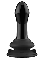 3. Sex Shop, Pluggy - Glass Vibrator With Suction Cup and Remote by Chrystalino