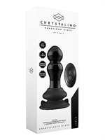 5. Sex Shop, Rimby - Glass Vibrator With Suction Cup and Remote by Chrystalino
