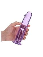 5. Sex Shop, 7 inch Crystal Clear Realistic Dildo - Purple by SHOTS