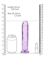 6. Sex Shop, 7 inch Crystal Clear Realistic Dildo - Purple by SHOTS