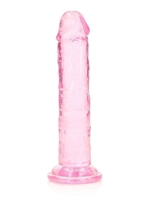 2. Sex Shop, 6 inch Crystal Clear Realistic Dildo - Pink by SHOTS