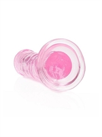 4. Sex Shop, 6 inch Crystal Clear Realistic Dildo - Pink by SHOTS