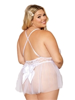 4. Sex Shop, 2-Piece White Skirt Teddy by DreamGirl
