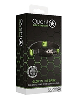 5. Sex Shop, Bonded Leather Cylinder Gag - Glow in the Dark by Ouch
