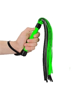 2. Sex Shop, Bonded Leahter Flogger - Glow in the Dark by Ouch