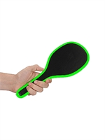 2. Sex Shop, Bonded Leather Round Paddle - Glow in the Dark by Ouch