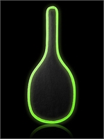 3. Sex Shop, Bonded Leather Round Paddle - Glow in the Dark by Ouch