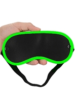 2. Sex Shop, Bonded Leather Blindfold - Glow in the Dark by Ouch
