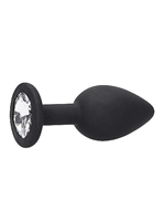 3. Sex Shop, Black Silicone Butt Plug with Removable Jewel by Ouch