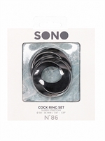 5. Sex Shop, Medium and Large Silicone Cock Rings Set by Sono