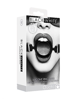 4. Sex Shop, Silicone Ring Gag with Adjustable Bonded Leather Straps by Ouch