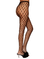 2. Sex Shop, Rhinestone Geometric Fence Net Pantyhose by DreamGirl