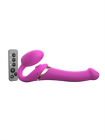 4. Sex Shop, Medium Fuschia Multi Orgasm Bendable Strap-On by Strap-On-Me