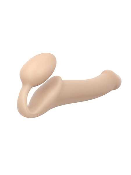 Large Beige Bendable Strapless Strap-On