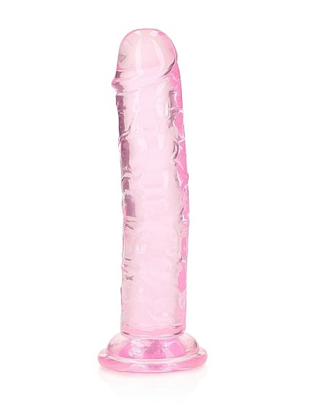 6 inch Crystal Clear Realistic Dildo - Pink by SHOTS