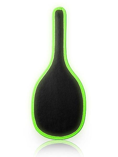 Bonded Leather Round Paddle - Glow in the Dark by Ouch