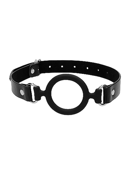 Silicone Ring Gag with Adjustable Bonded Leather Straps by Ouch