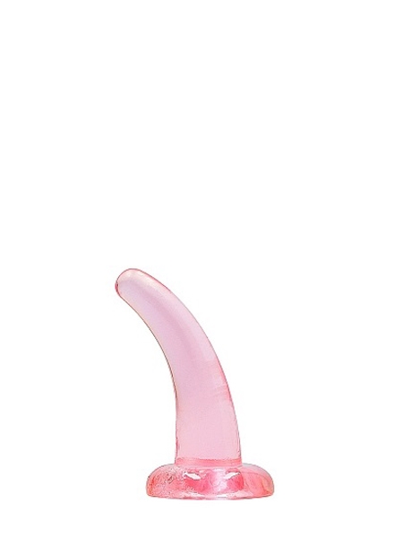 Pink Non-Realistic Crystal Clear 5" Dildo by RealRock