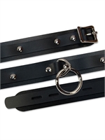 2. Sex Shop, 1 Ring Leather Slave LXB Collar - Small