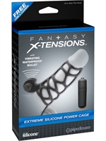 2. Sex Shop, Extreme Silicone Power Cage - Black