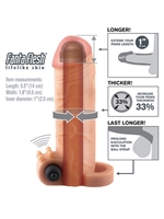 3. Sex Shop, Vibrating Real Feel 1" Extension with Ball Strap - Beige
