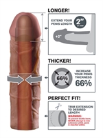 3. Sex Shop, Mega 2" Extension - Brown