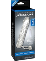 2. Sex Shop, Vibrating Super Sleeve - Clear