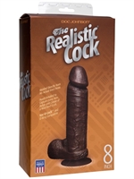2. Sex Shop, The Realistic Cock  8" Black by Doc Johnson