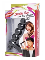 4. Sex Shop, Frisky Double Fun Cock Ring with Double Penetrator