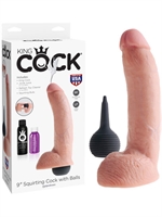 6. Sex Shop, King Cock 9" Squirting Cock with Balls