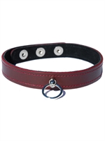 5. Sex Shop, Suede Lined Leather Collar with Ring