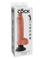 5. Sex Shop, King Cock 10" Vibrating Cock With Balls