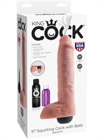 5. Sex Shop, King Cock 11" Squirting Cock with  Balls