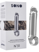 3. Sex Shop, Stretchy Penis Extension no31 clear by Sono