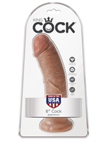 3. Sex Shop, King Cock 8" tan dildo by Pipedream