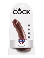 3. Sex Shop, King Cock 6" brown dildo by Pipedream