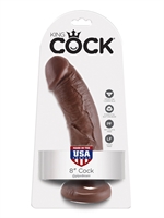 3. Sex Shop, King Cock 8" cock brown by Pipedream