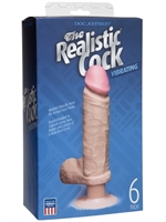 4. Sex Shop, A Vibrating Realistic Cock - 6 inches Beige