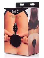 3. Sex Shop, Black bunny tail anal plug by Tailz