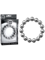 2. Sex Shop, Stainless steel beaded cock ring 1.75" by  Master Series