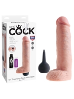 5. Sex Shop, King Cock 10" Squirting Cock With Balls