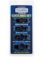 3. Sex Shop, Cock ring set by Titanmen