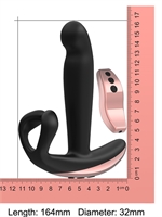 4. Sex Shop, Black Remote Hunter prostatic vibrating buttplug by ML Creation