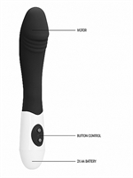 3. Sex Shop, RIBBED Vibrator black by GC