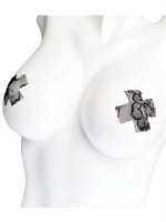 3. Sex Shop, Lace Pasties Set Cross-shaped by Coquette