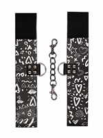 2. Sex Shop, Adjustable printed leather wrist cuffs by Ouch!
