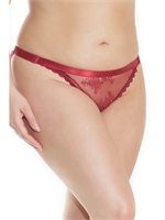 3. Sex Shop, Merlot Ruched Lace Panty by Coquette